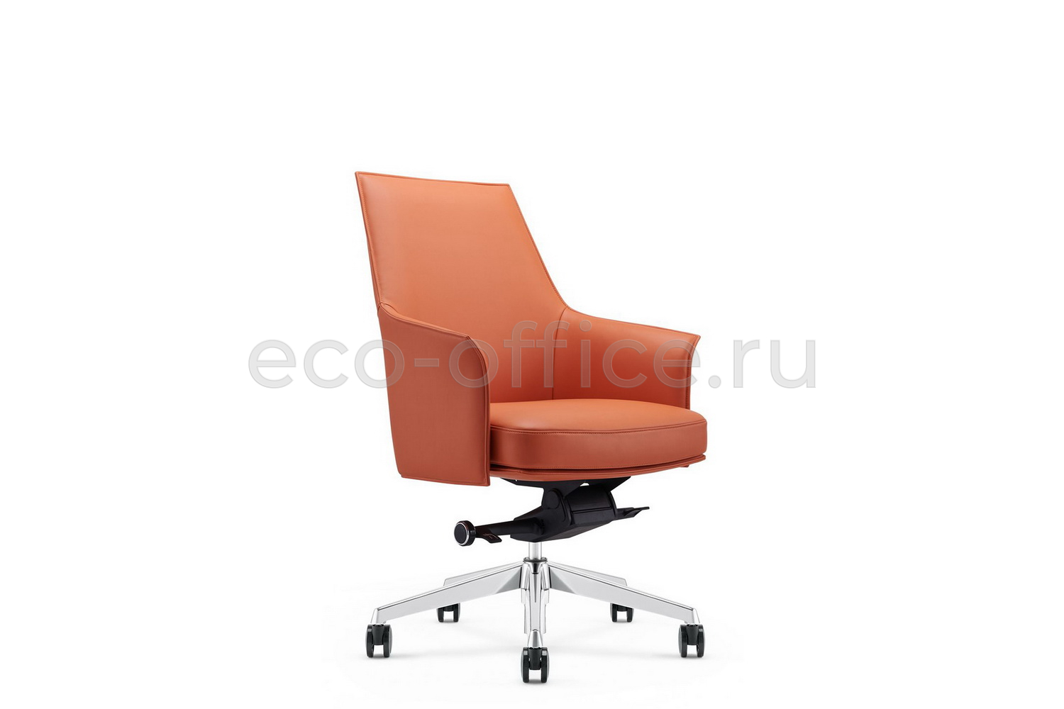 Кресло руководителя RV Design ROSSO-M B1918 Оранжевая кожа купить в Самаре