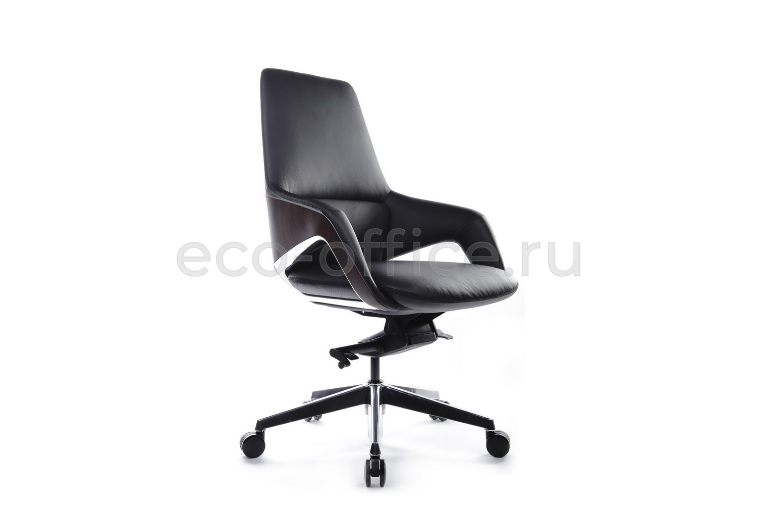 Кресло руководителя RV Design AURA-M FK005-B Чёрная кожа купить в Самаре