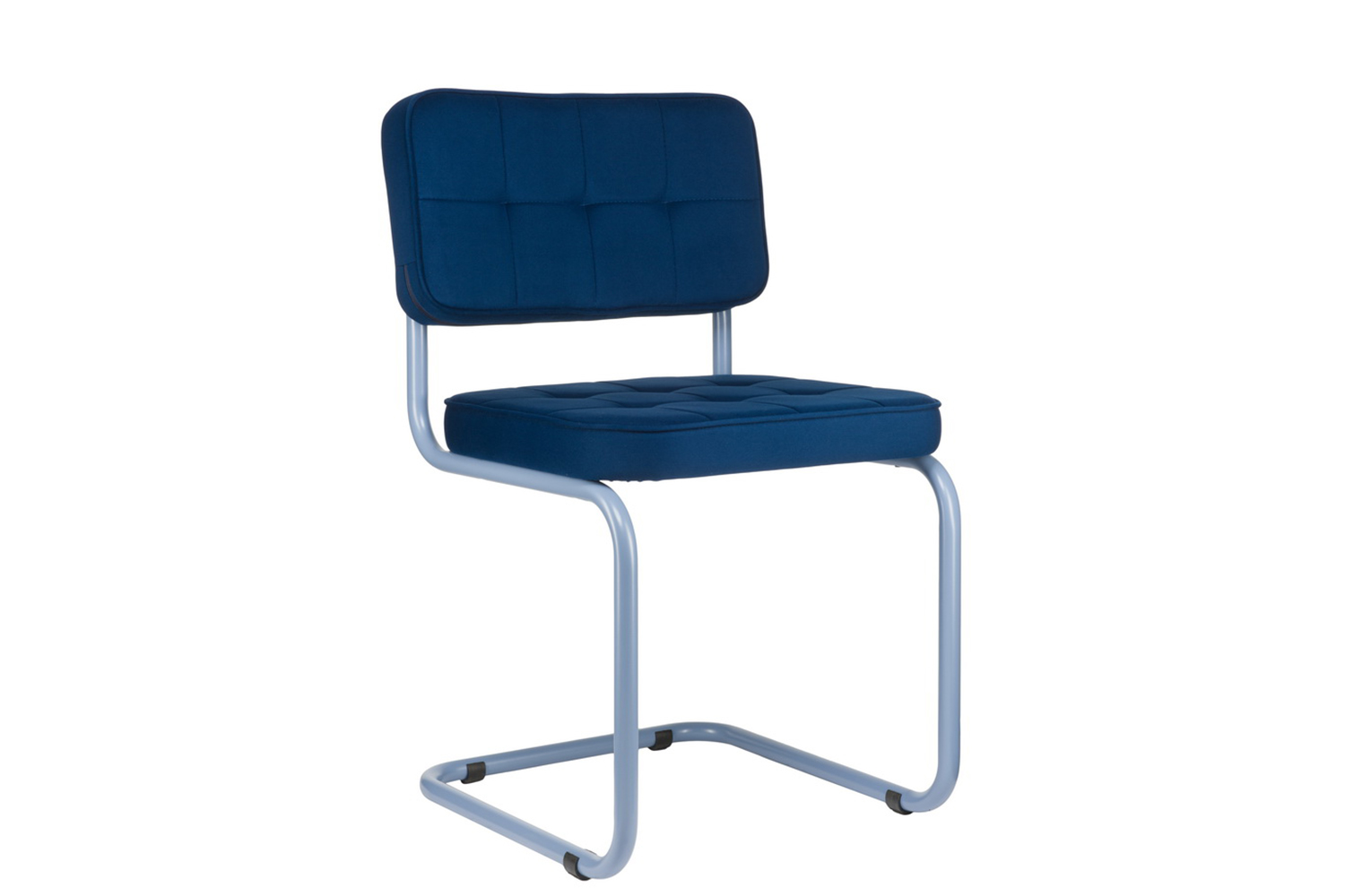 конференц-кресло eco-chair colombo comfort clm-05 синий велюр / синий пудровый металл фото