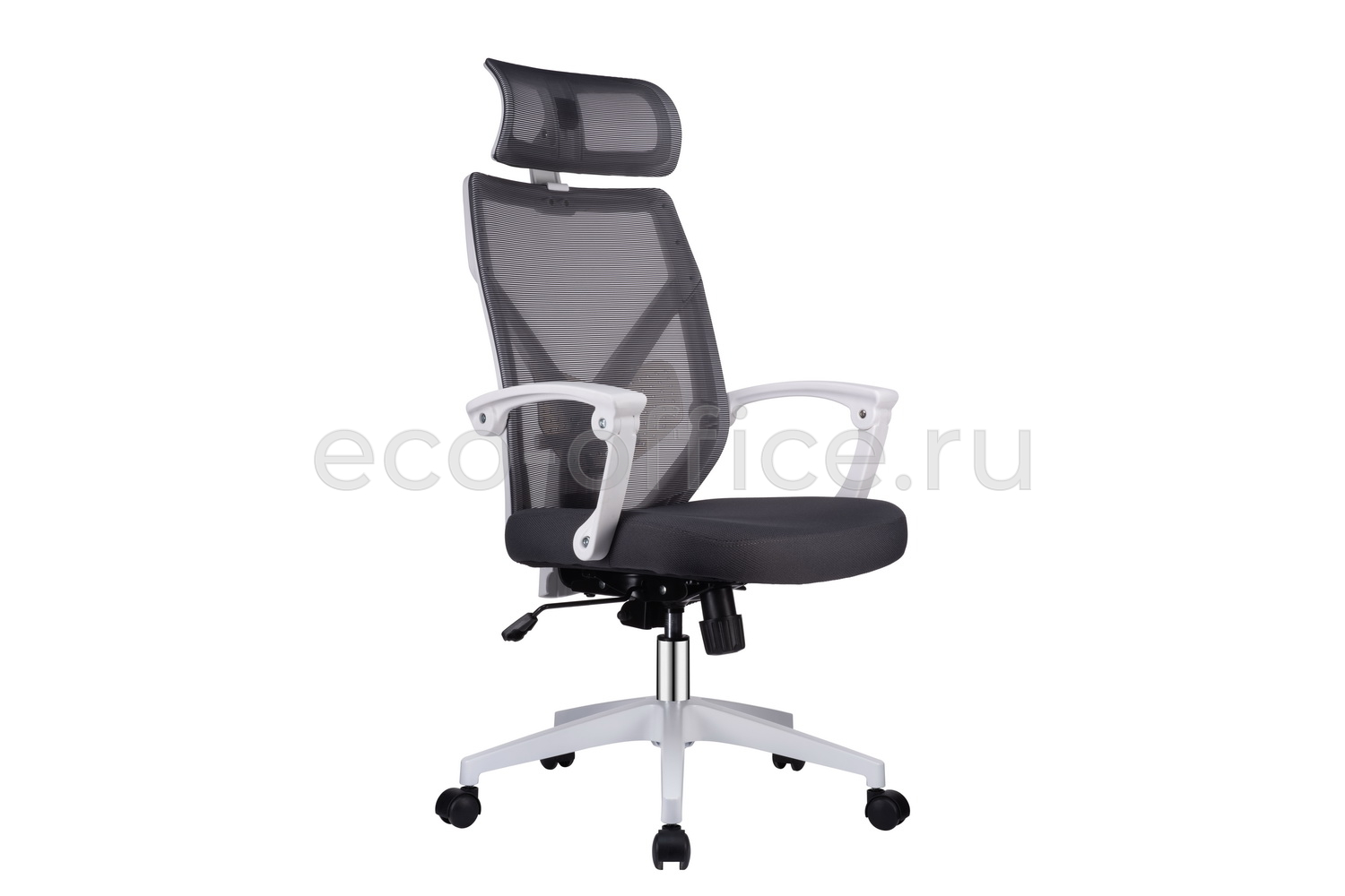 Кресло RV Chair OLIVER W-203 AC Белый пластик / Серая ткань купить в Самаре