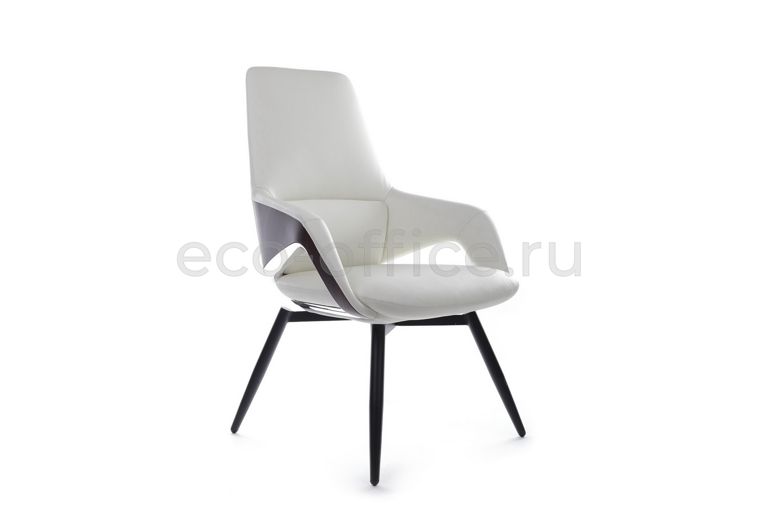 Конференц-кресло RV Design AURA-ST FK005-C Белая кожа купить в Самаре