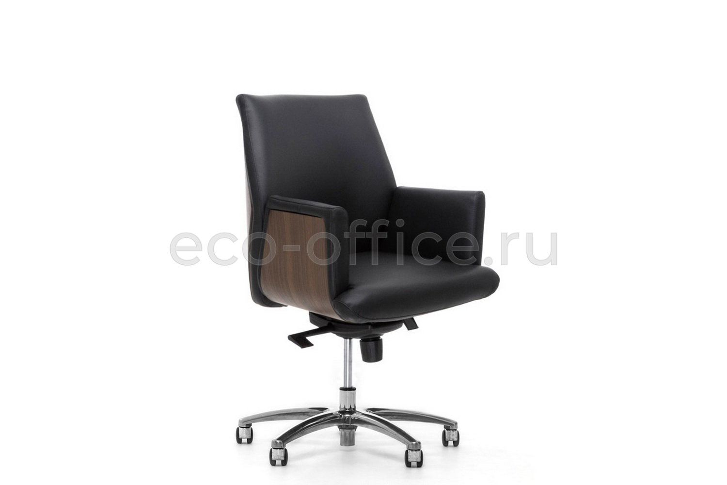 Кресло руководителя Profoffice ZEUS B Орех Чёрная кожа купить в Самаре