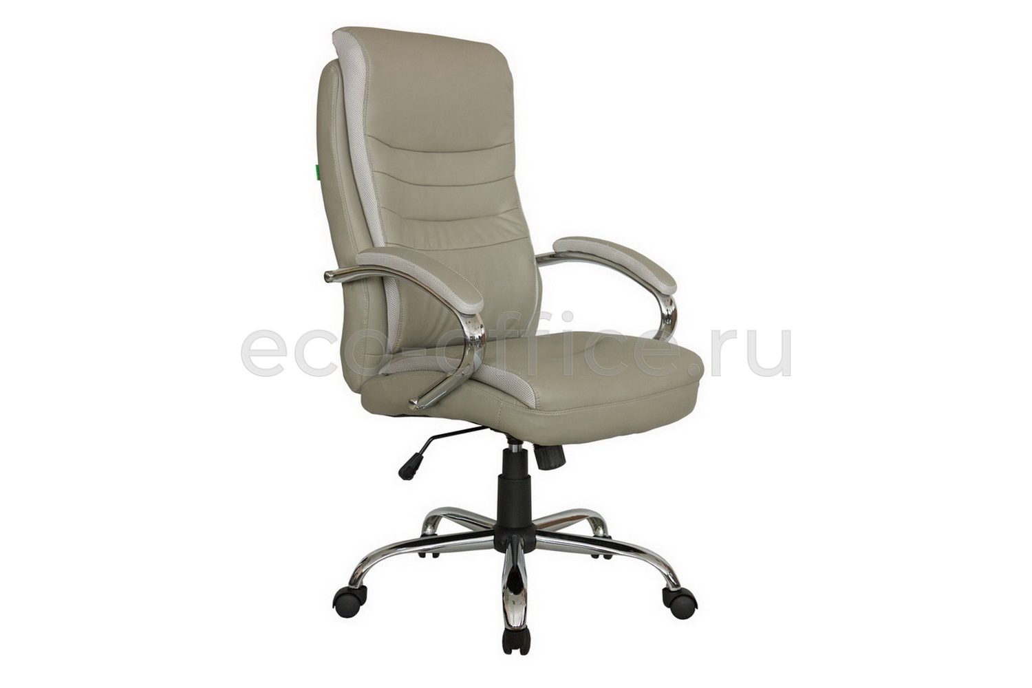 Кресло руководителя RV Chair HOOP 9131 Серо-бежевая экокожа купить в Самаре