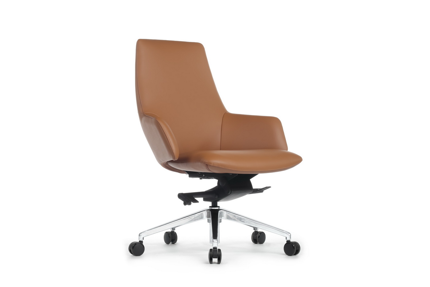 Кресло руководителя RV Design SPELL-M B1719 Светло-коричневая кожа купить в Самаре