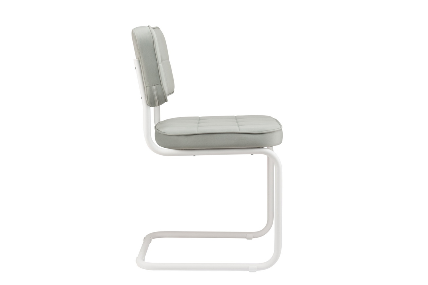 конференц-кресло eco-chair colombo comfort clm-05 серый велюр / белый металл фото