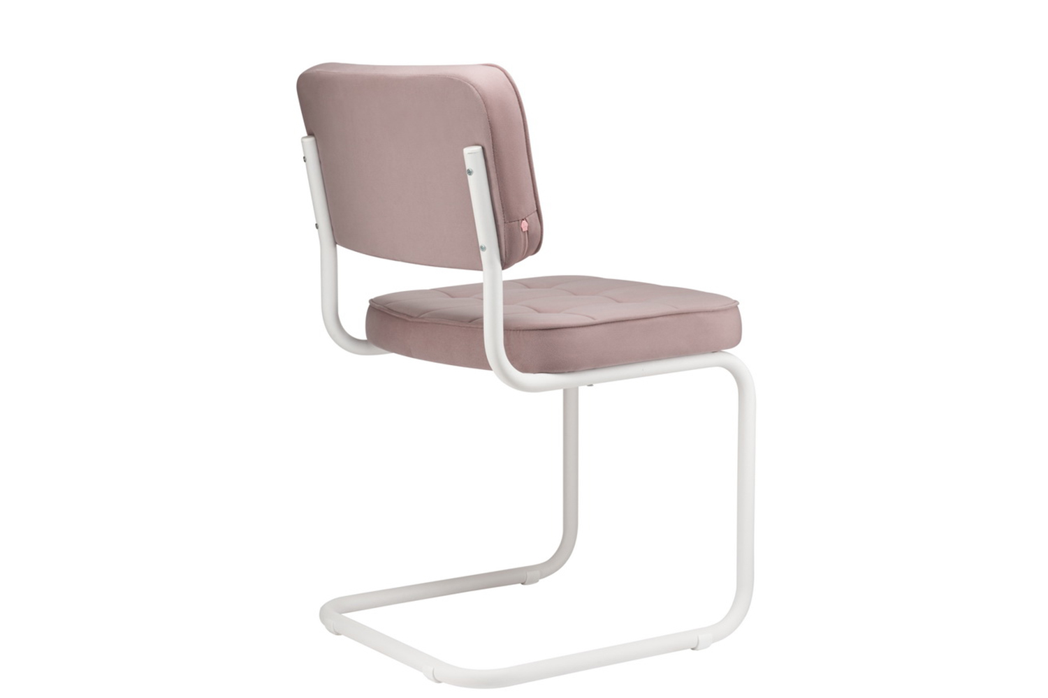конференц-кресло eco-chair colombo comfort clm-05 розовый велюр / белый металл фото