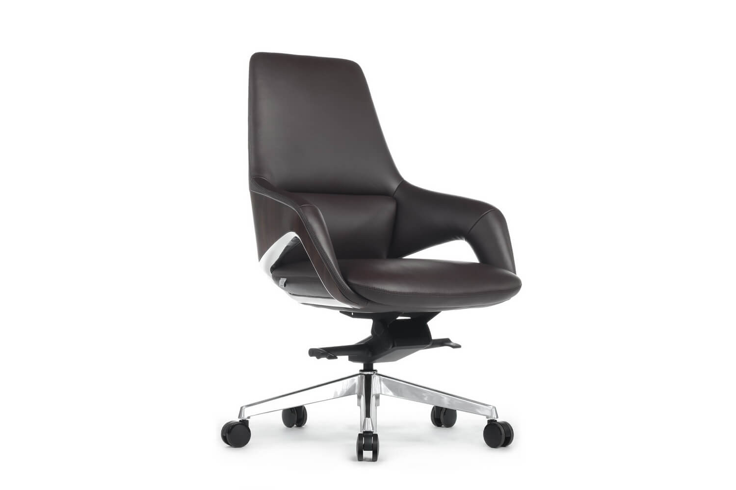 Кресло руководителя RV Design AURA-M FK005-B Тёмно-коричневая кожа купить в Самаре