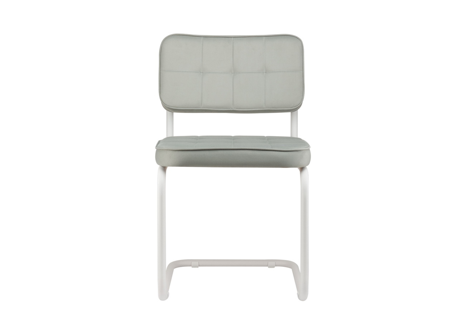 конференц-кресло eco-chair colombo comfort clm-05 серый велюр / белый металл фото