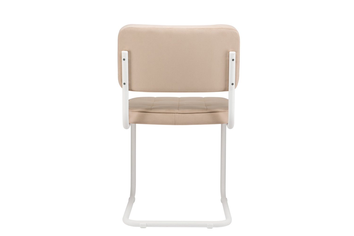конференц-кресло eco-chair colombo comfort clm-05 бежевый велюр / белый металл фото