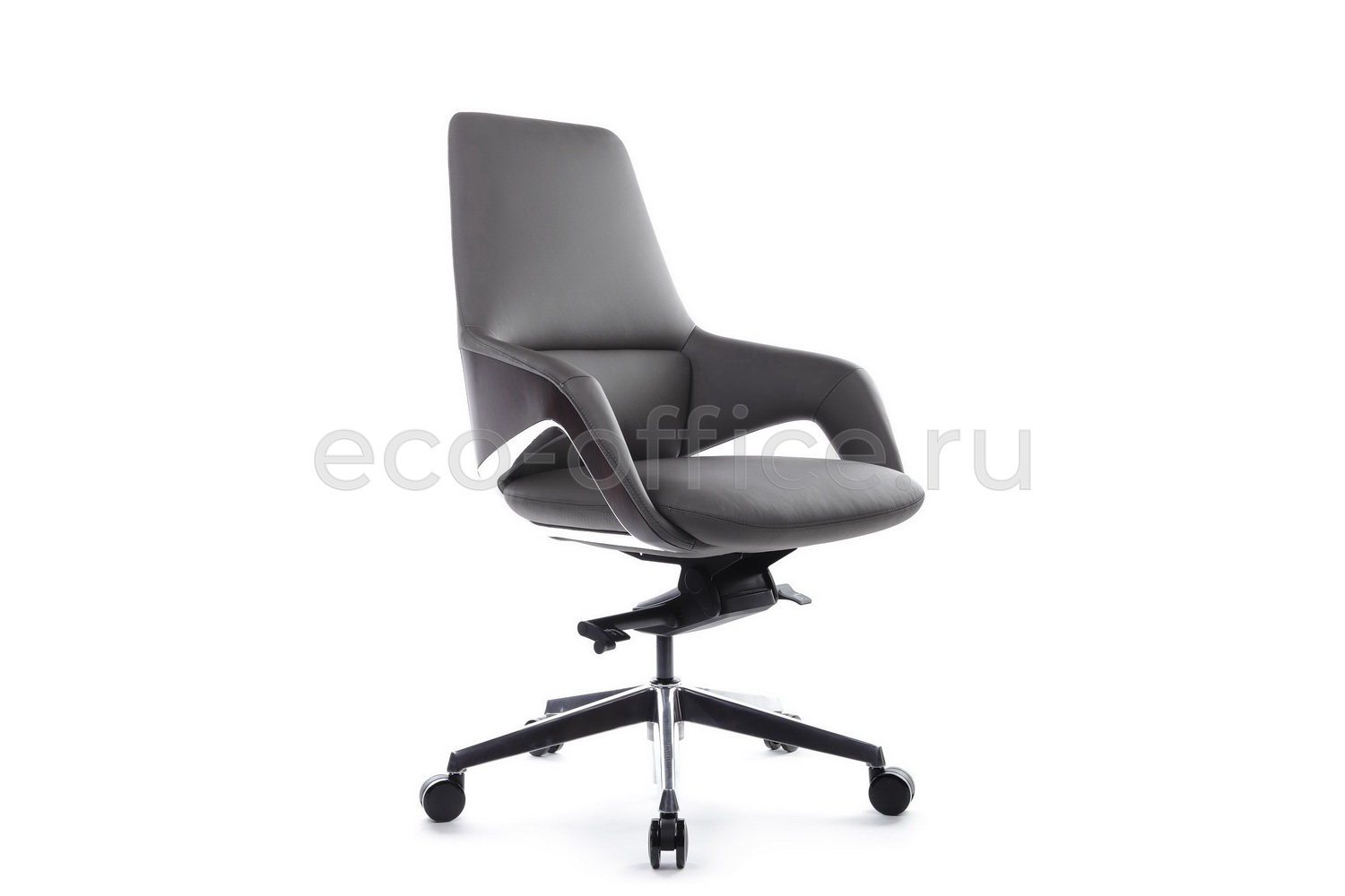Кресло руководителя RV Design AURA-M FK005-B Антрацит кожа купить в Самаре