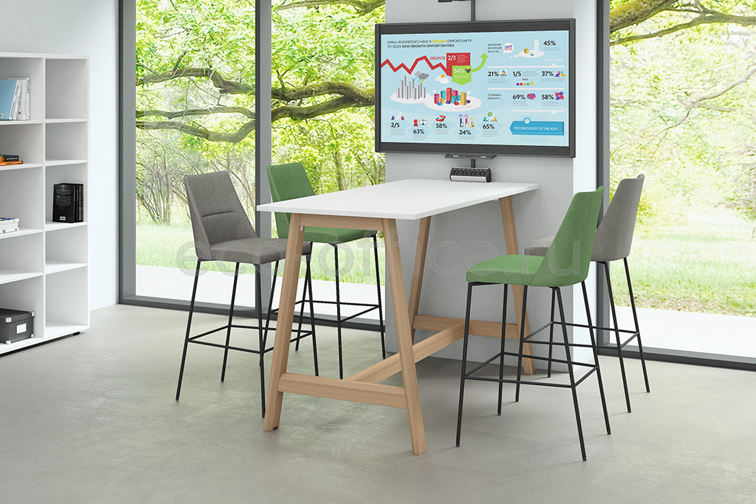 Столы для переговоров ARTWOOD High Белый купить в Самаре