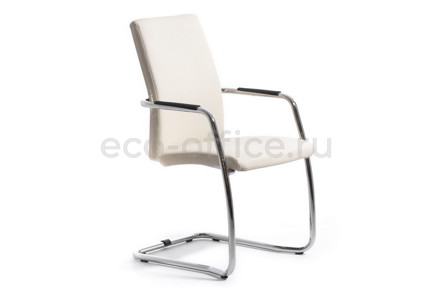Конференц-кресло Profoffice WELL SEAT на полозьях Бежевая экокожа купить в Самаре
