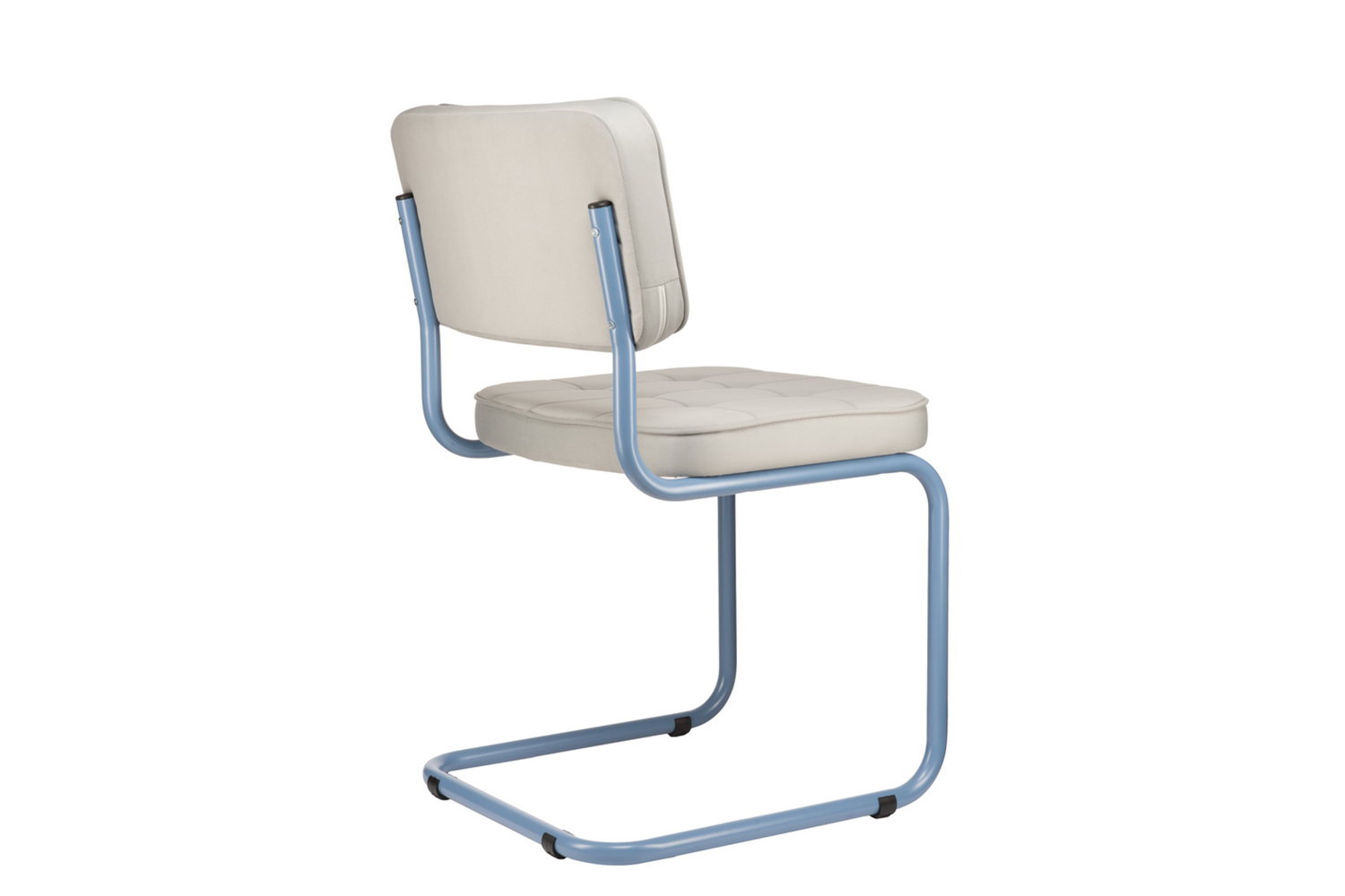 конференц-кресло eco-chair colombo comfort clm-05 серый велюр / синий пудровый металл фото