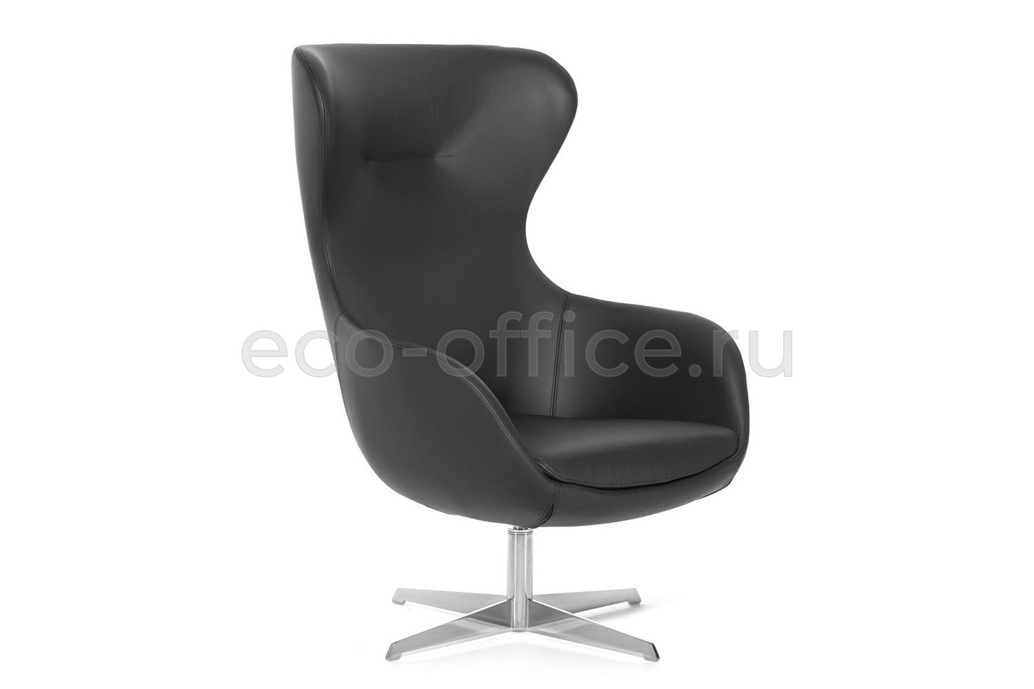 Кресло Profoffice ELEGANCE METAL R7 Dakota black Чёрная кожа купить в Самаре
