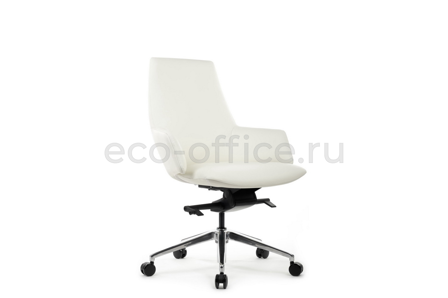 Кресло руководителя RV Design SPELL-M B1719 Белая кожа купить в Самаре