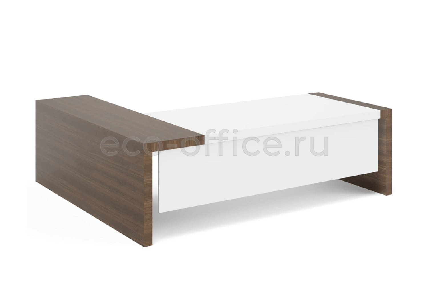 Стол письменный KYO Desk RH L 246+ KYO Front panel Орех / Белый купить в Самаре