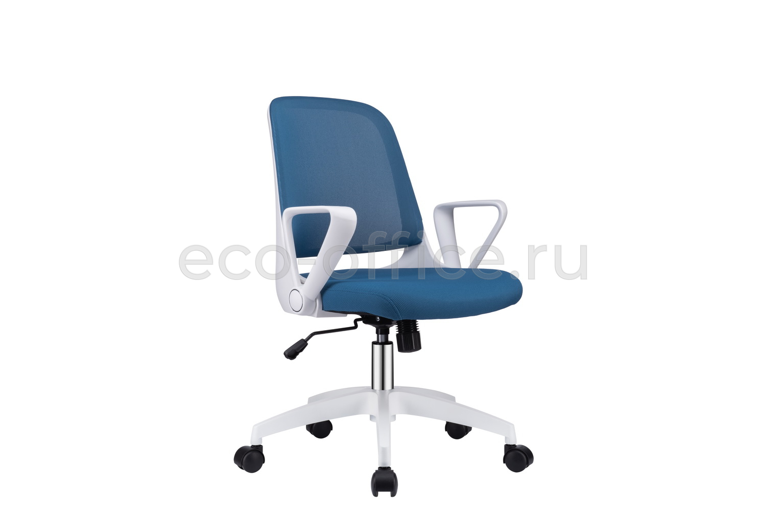 Кресло офисное RV Design W-158 Белый пластик / Синяя сетка купить в Самаре