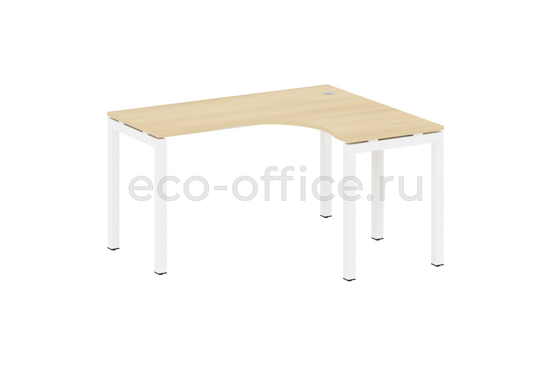 Стол криволинейный правый METAL SYSTEM QUATTRO 5x5 50БП.СА-3 Пр Акация Лорка / Белый металл купить в Самаре