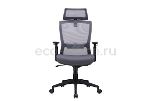 Кресло RV Chair LINE W-202 AC Чёрный пластик / Серая ткань фото