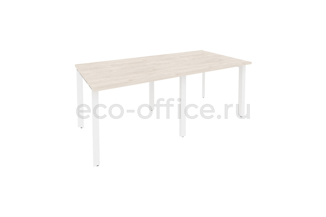 Стол переговорный (2 столешницы) ONIX O.MP-PRG-2.1 Денвер Светлый / Белый металл  купить в Самаре