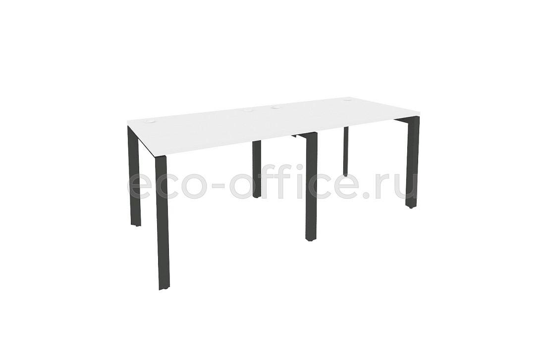 Рабочая станция на П-образном м/к ONIX O.MP-RS-2.1.8 Белый Бриллиант / Антрацит металл  купить в Самаре