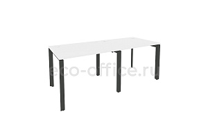 Рабочая станция на П-образном м/к Оникс O.MP-RS-2.1.8 Белый Бриллиант / Антрацит металл фото