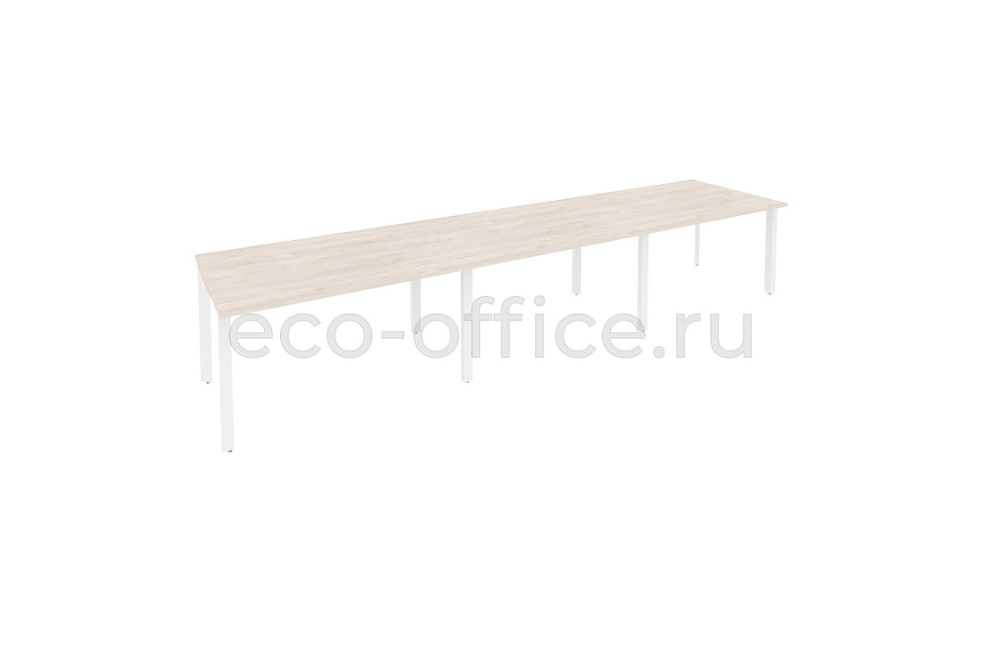 Стол переговорный (3 столешницы) ONIX O.MP-PRG-3.3 Денвер Светлый / Белый металл  купить в Самаре