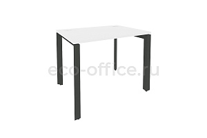 Стол рабочий на П-образном м/к Оникс O.MP-SP-1.7 Белый Бриллиант / Антрацит металл фото