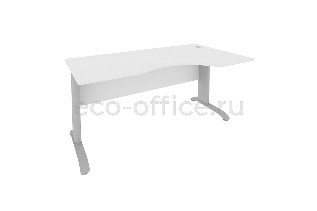 Стол криволинейный правый RIVA Metal ПЛ.СА-1 (R) Белый купить в Самаре