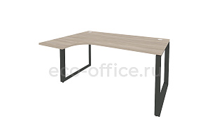 Стол эргономичный левый на О-образном м/к Оникс O.MO-SA-4 (L) Дуб Аттик / Антрацит металл фото