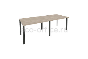 Стол переговорный (2 столешницы) Оникс O.MP-PRG-2.2 Дуб Аттик / Антрацит металл фото