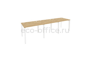 Рабочая станция на П-образном м/к Оникс O.MP-RS-3.1.8 Тиквуд Светлый / Белый металл фото