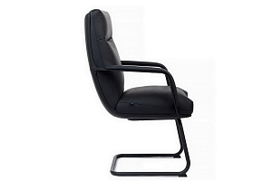 Конференц-кресло RV Chair OTTO CV-P001BS Чёрная экокожа фото