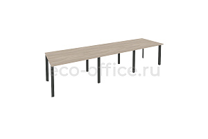 Стол переговорный (3 столешницы) Оникс O.MP-PRG-3.2 Дуб Аттик / Антрацит металл фото