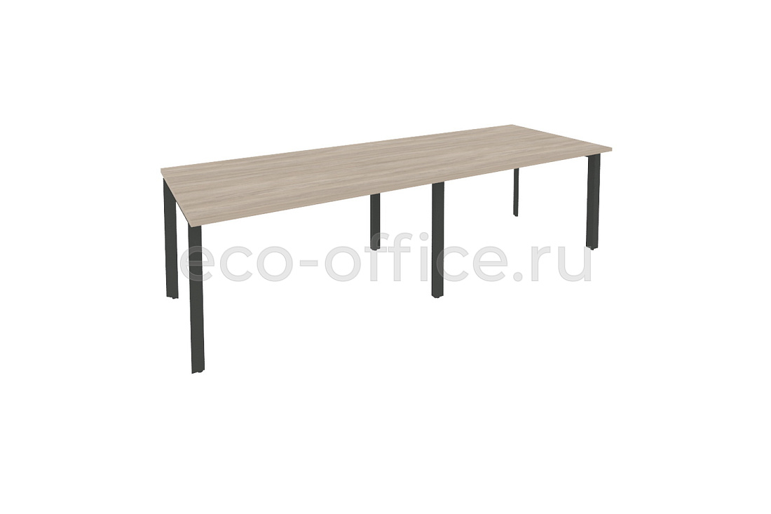 Стол переговорный (2 столешницы) ONIX O.MP-PRG-2.3 Дуб Аттик / Антрацит металл  купить в Самаре