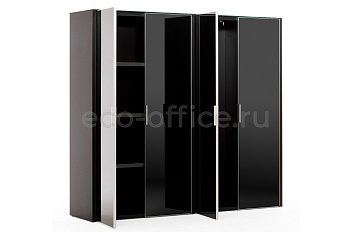 Шкаф для бумаг + гардероб GALA LIB4/899 + LIBW/899 + LIBSH/899 BLACK GLASS купить в Самаре