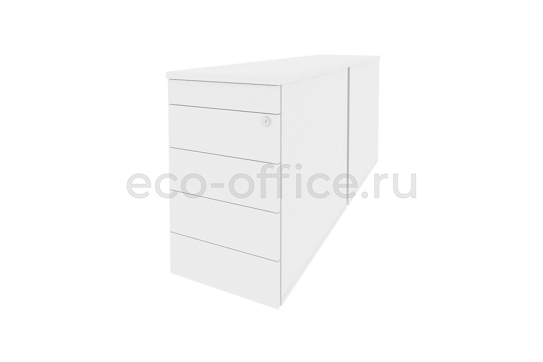 Тумба двойная приставная / опорная (TIP-ON) ONIX O.TPO-2.8 TIP Белый Бриллиант купить в Самаре