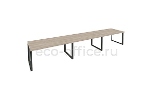 Стол переговорный (3 столешницы) Оникс O.MO-PRG-3.4 Дуб Аттик / Антрацит металл фото