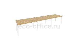 Стол переговорный (3 столешницы) Оникс O.MP-PRG-3.3 Тиквуд Светлый / Белый металл фото