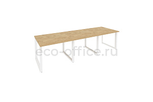Стол переговорный (3 столешницы) Оникс O.MO-PRG-3.1 Тиквуд Светлый / Белый металл фото