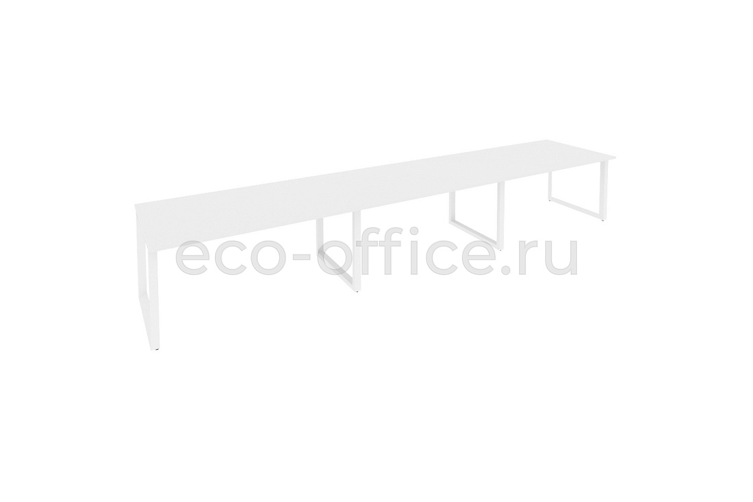 Стол переговорный (3 столешницы) ONIX O.MO-PRG-3.4 Белый Бриллиант / Белый металл  купить в Самаре