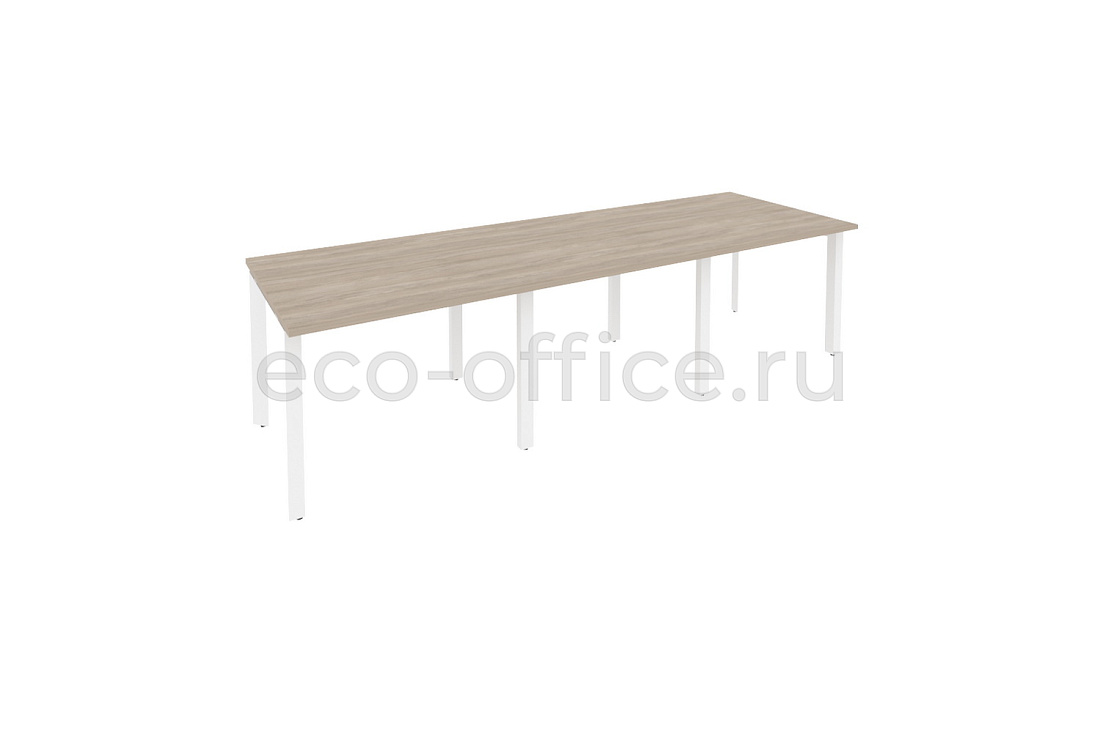 Стол переговорный (3 столешницы) ONIX O.MP-PRG-3.1 Дуб Аттик / Белый металл  купить в Самаре
