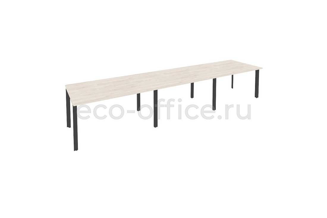 Стол переговорный (3 столешницы) ONIX O.MP-PRG-3.3 Денвер Светлый / Антрацит металл купить в Самаре