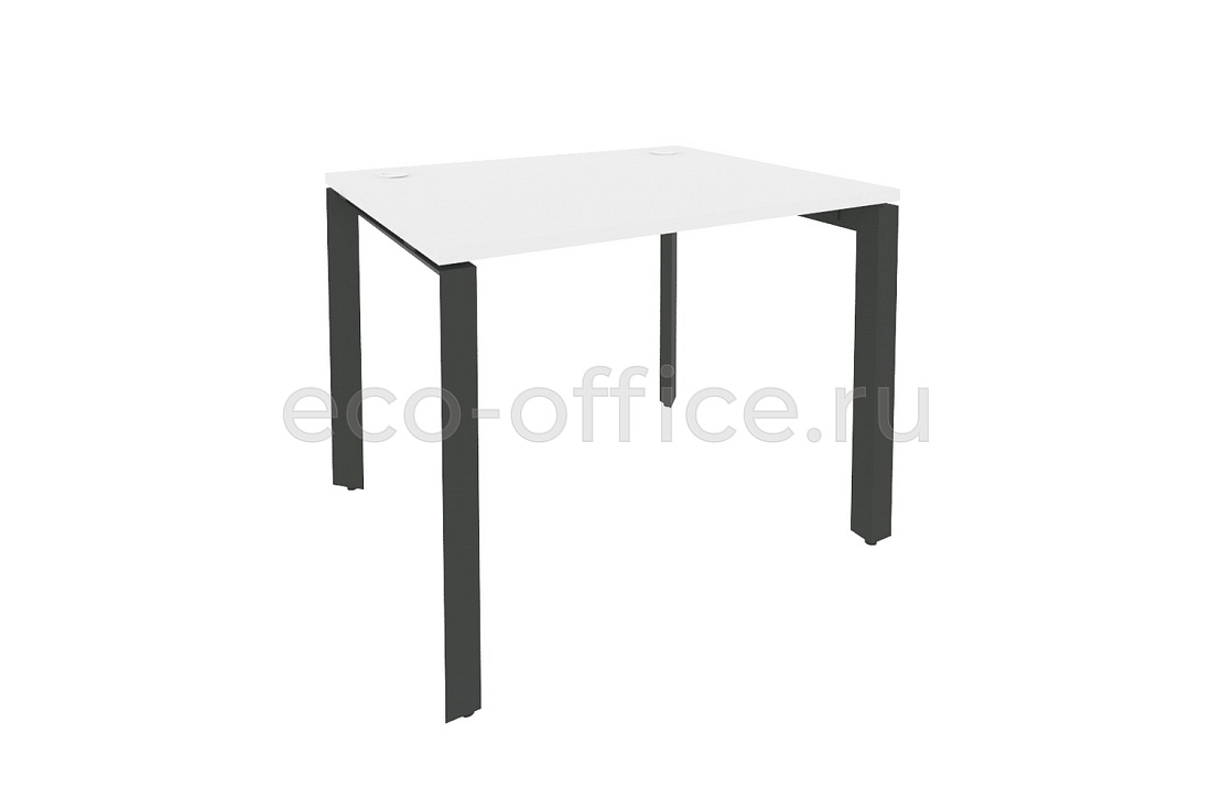 Стол рабочий на П-образном м/к ONIX O.MP-SP-1.8 Белый Бриллиант / Антрацит металл  купить в Самаре