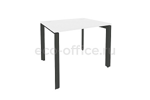 Стол рабочий на П-образном м/к Оникс O.MP-SP-1.8 Белый Бриллиант / Антрацит металл фото