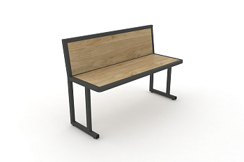 Скамья учебная двухместная DESK DK-1100L Тиквуд Светлый / Антрацит Металл купить в Самаре