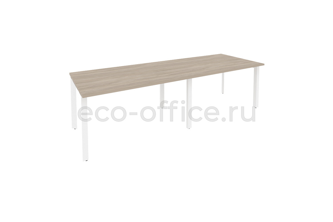 Стол переговорный (2 столешницы) ONIX O.MP-PRG-2.3 Дуб Аттик / Белый металл  купить в Самаре