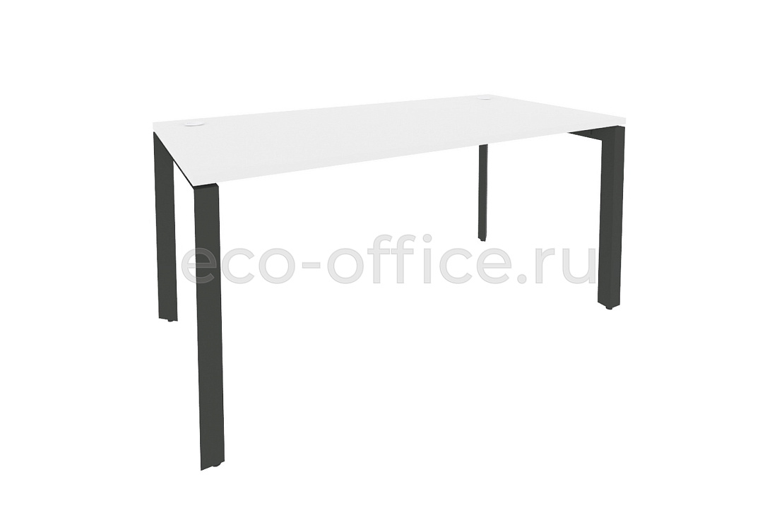 Стол рабочий на П-образном м/к ONIX O.MP-SP-4.8 Белый Бриллиант / Антрацит металл  купить в Самаре