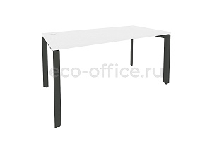 Стол рабочий на П-образном м/к Оникс O.MP-SP-4.8 Белый Бриллиант / Антрацит металл фото