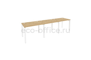 Рабочая станция на П-образном м/к Оникс O.MP-RS-3.1.7 Тиквуд Светлый / Белый металл фото